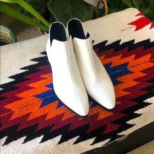 White Forever 21 Faux Leather Booties